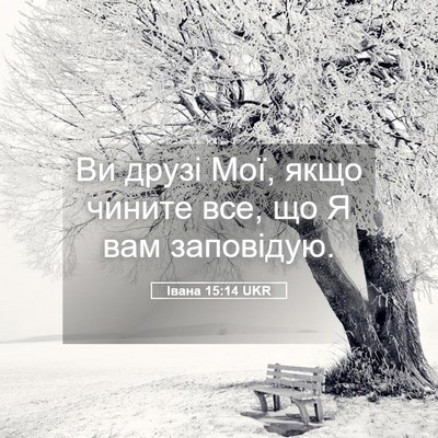 Picture 05 - Івана 15:14 UKR - Ви друзі Мої, якщо чините - Bible Verse Picture