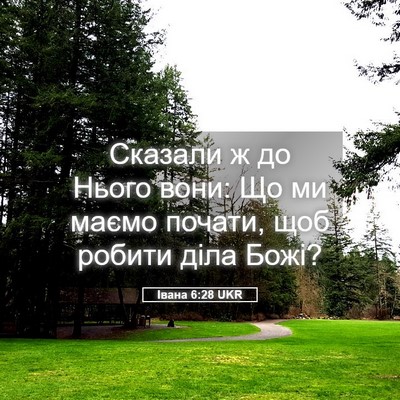 Picture 05 - Івана 6:28 UKR - Сказали ж до Нього вони: Що - Bible Verse Picture