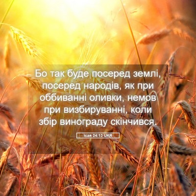 Picture 05 - Ісая 24:13 UKR - Бо так буде посеред землі, - Bible Verse Picture