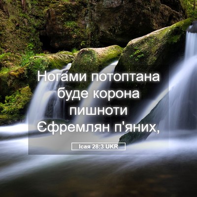 Picture 05 - Ісая 28:3 UKR - Ногами потоптана буде - Bible Verse Picture
