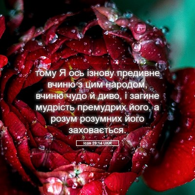Picture 05 - Ісая 29:14 UKR - тому Я ось ізнову предивне - Bible Verse Picture