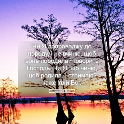 Picture 05 - Ісая 66:9 UKR - Чи Я допроваджу до породу, - Bible Verse Picture