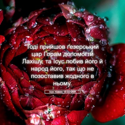 Picture 05 - Ісус Навин 10:33 UKR - Тоді прийшов ґезерський - Bible Verse Picture