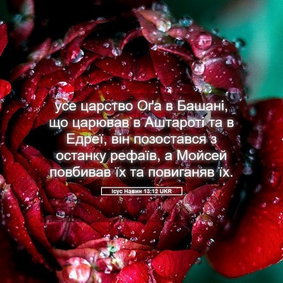 Picture 05 - Ісус Навин 13:12 UKR - усе царство Оґа в Башані, - Bible Verse Picture