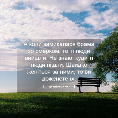 Picture 05 - Ісус Навин 2:5 UKR - А коли замикалася брама зо - Bible Verse Picture