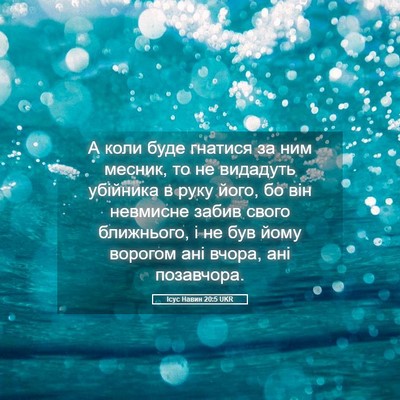 Picture 05 - Ісус Навин 20:5 UKR - А коли буде гнатися за ним - Bible Verse Picture