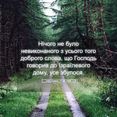 Picture 05 - Ісус Навин 21:45 UKR - Нічого не було - Bible Verse Picture