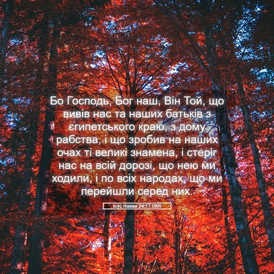 Picture 05 - Ісус Навин 24:17 UKR - Бо Господь, Бог наш, Він - Bible Verse Picture