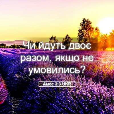 Picture 05 - Амос 3:3 UKR - Чи йдуть двоє разом, якщо - Bible Verse Picture