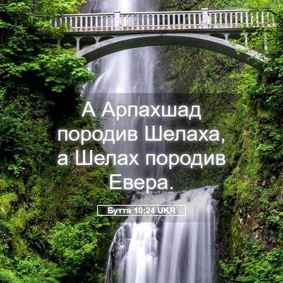 Picture 05 - Буття 10:24 UKR - А Арпахшад породив Шелаха, - Bible Verse Picture