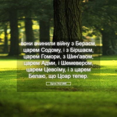 Picture 05 - Буття 14:2 UKR - вони вчинили війну з - Bible Verse Picture