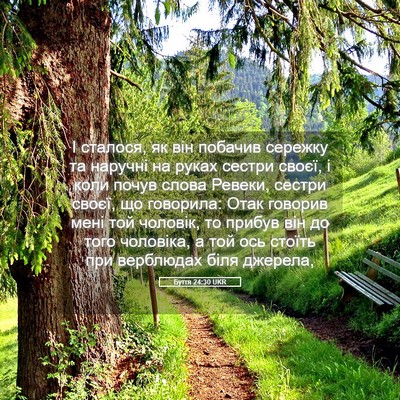 Picture 05 - Буття 24:30 UKR - І сталося, як він побачив - Bible Verse Picture