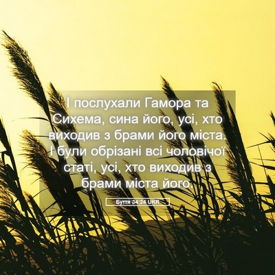 Picture 05 - Буття 34:24 UKR - І послухали Гамора та - Bible Verse Picture