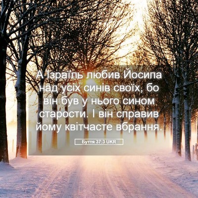 Picture 05 - Буття 37:3 UKR - А Ізраїль любив Йосипа над - Bible Verse Picture