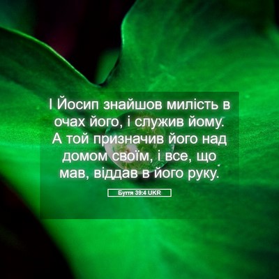 Picture 05 - Буття 39:4 UKR - І Йосип знайшов милість в - Bible Verse Picture
