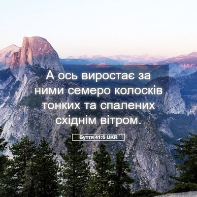 Picture 05 - Буття 41:6 UKR - А ось виростає за ними - Bible Verse Picture