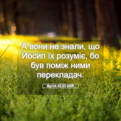 Picture 05 - Буття 42:23 UKR - А вони не знали, що Йосип їх - Bible Verse Picture