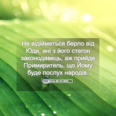 Picture 05 - Буття 49:10 UKR - Не відійметься берло від - Bible Verse Picture