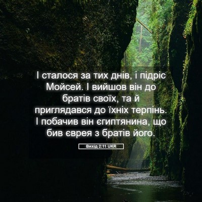 Picture 05 - Вихід 2:11 UKR - І сталося за тих днів, і - Bible Verse Picture