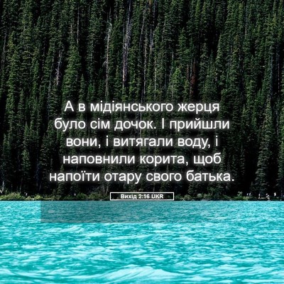 Picture 05 - Вихід 2:16 UKR - А в мідіянського жерця - Bible Verse Picture