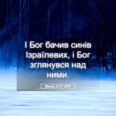 Picture 05 - Вихід 2:25 UKR - І Бог бачив синів - Bible Verse Picture