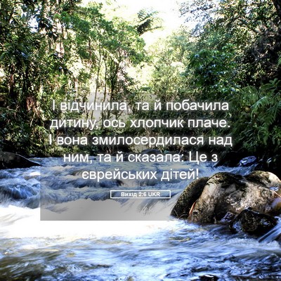 Picture 05 - Вихід 2:6 UKR - І відчинила, та й побачила - Bible Verse Picture