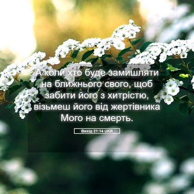 Picture 05 - Вихід 21:14 UKR - А коли хто буде замишляти - Bible Verse Picture