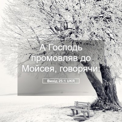 Picture 05 - Вихід 25:1 UKR - А Господь промовляв до - Bible Verse Picture