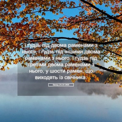 Picture 05 - Вихід 25:35 UKR - І ґудзь під двома раменами - Bible Verse Picture