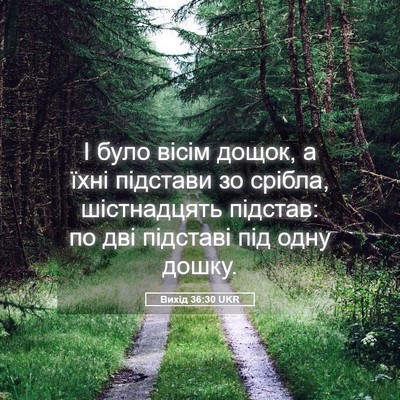 Picture 05 - Вихід 36:30 UKR - І було вісім дощок, а їхні - Bible Verse Picture