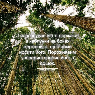 Picture 05 - Вихід 38:7 UKR - І повсовував він ті - Bible Verse Picture