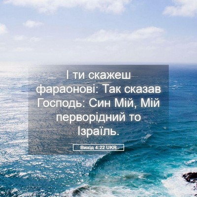 Picture 05 - Вихід 4:22 UKR - І ти скажеш фараонові: Так - Bible Verse Picture