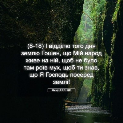 Picture 05 - Вихід 8:22 UKR - (8-18) І відділю того дня - Bible Verse Picture