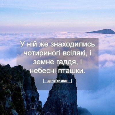 Picture 05 - Дії 10:12 UKR - У ній же знаходились - Bible Verse Picture