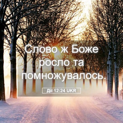 Picture 05 - Дії 12:24 UKR - Слово ж Боже росло та - Bible Verse Picture