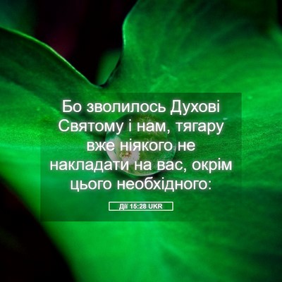 Picture 05 - Дії 15:28 UKR - Бо зволилось Духові - Bible Verse Picture