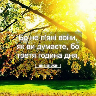 Picture 05 - Дії 2:15 UKR - Бо не п'яні вони, як ви - Bible Verse Picture