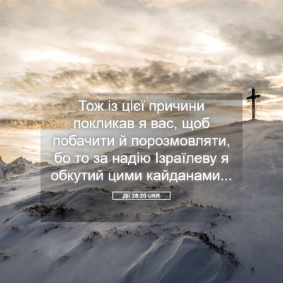 Picture 05 - Дії 28:20 UKR - Тож із цієї причини - Bible Verse Picture