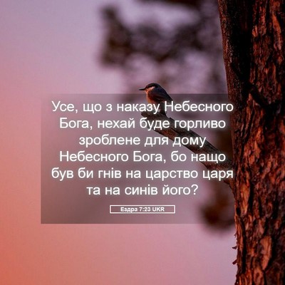 Picture 05 - Ездра 7:23 UKR - Усе, що з наказу Небесного - Bible Verse Picture