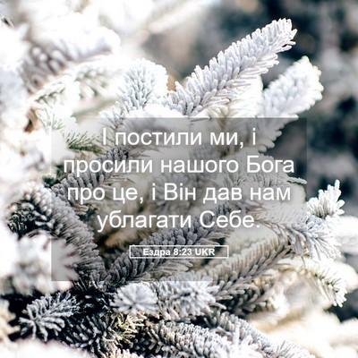 Picture 05 - Ездра 8:23 UKR - І постили ми, і просили - Bible Verse Picture