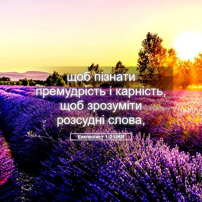 Picture 05 - Екклезіяст 1:2 UKR - щоб пізнати премудрість і - Bible Verse Picture