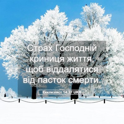 Picture 05 - Екклезіяст 14:27 UKR - Страх Господній криниця - Bible Verse Picture