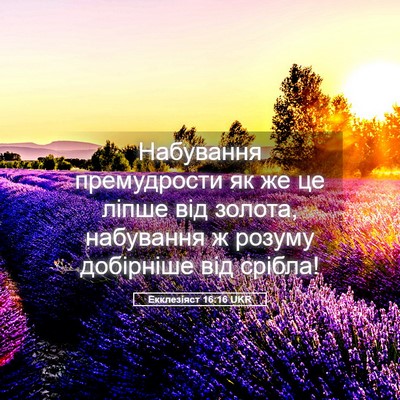 Picture 05 - Екклезіяст 16:16 UKR - Набування премудрости як - Bible Verse Picture