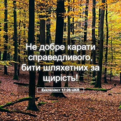 Picture 05 - Екклезіяст 17:26 UKR - Не добре карати - Bible Verse Picture