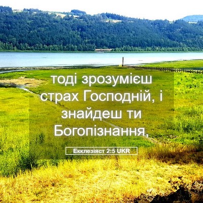 Picture 05 - Екклезіяст 2:5 UKR - тоді зрозумієш страх - Bible Verse Picture