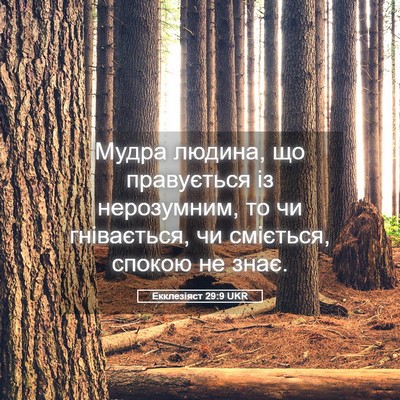 Picture 05 - Екклезіяст 29:9 UKR - Мудра людина, що - Bible Verse Picture