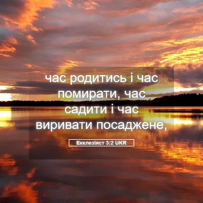 Picture 05 - Екклезіяст 3:2 UKR - час родитись і час - Bible Verse Picture