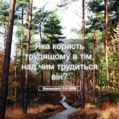 Picture 05 - Екклезіяст 3:9 UKR - Яка користь трудящому в - Bible Verse Picture