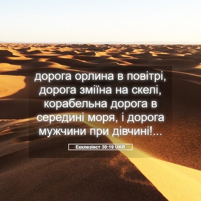 Picture 05 - Екклезіяст 30:19 UKR - дорога орлина в повітрі, - Bible Verse Picture