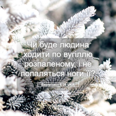 Picture 05 - Екклезіяст 6:28 UKR - Чи буде людина ходити по - Bible Verse Picture